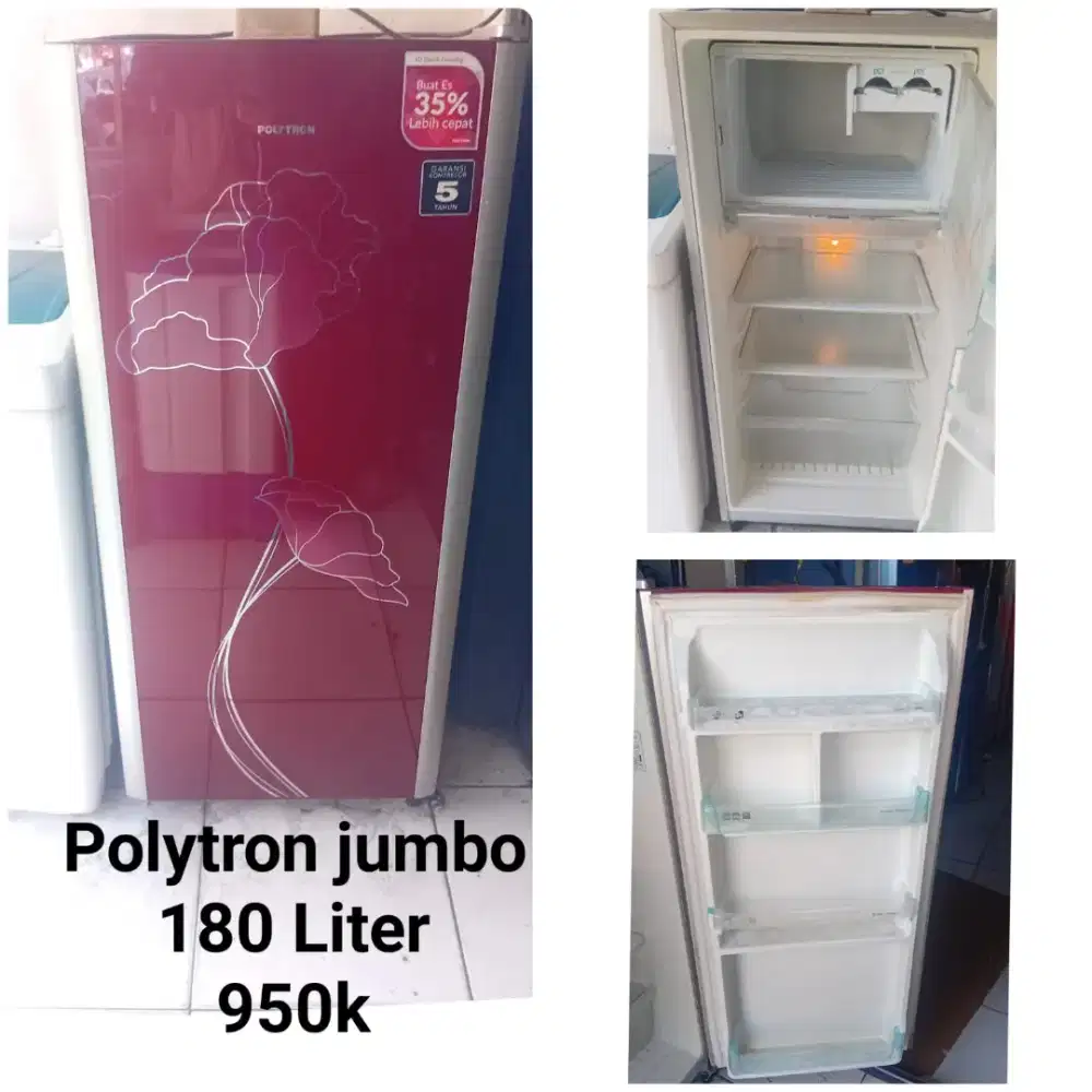 Kulkas polytron bekas bergaransi