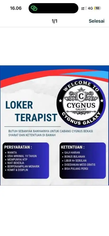 LOWONGAN TERAPIST SPA