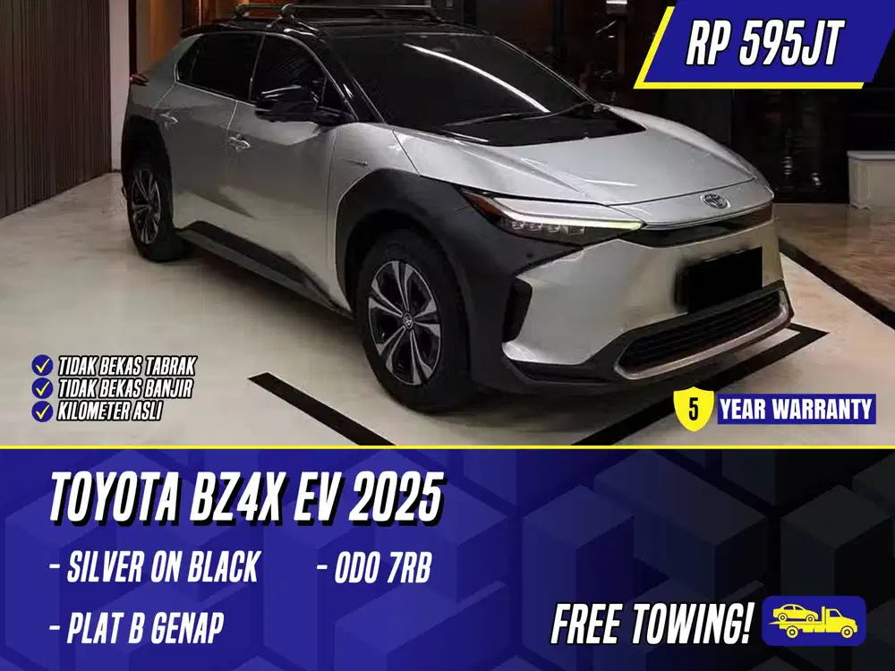 Toyota BZ4X EV 2025 NIK 2023 Silver on Black Abu-abu Abu Electric
