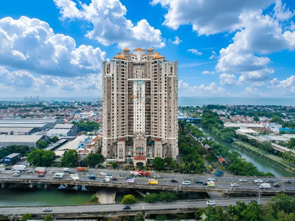Dekat Ecopark Ancol, Dufan & Mangga Dua Mall, Disewa 1BR Apartemen Mediterania Marina Residence Ancol Unfurnished, Fasilitas Swimming Pool, Gym