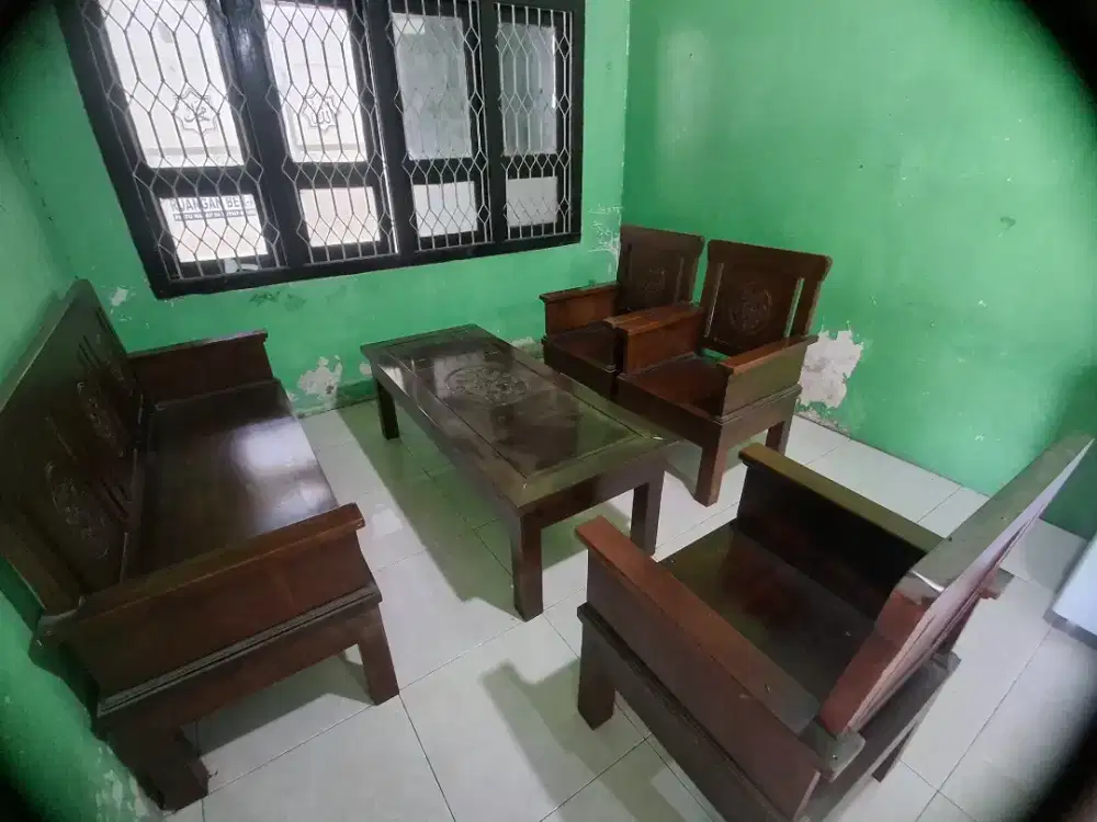 DIJUAL CEPAT Set Kursi dan Meja Tamu Kayu Jati Asli