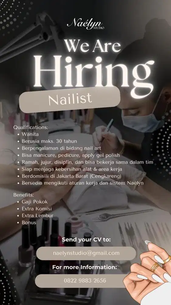 WE ARE HIRING NAIL THERAPIST
