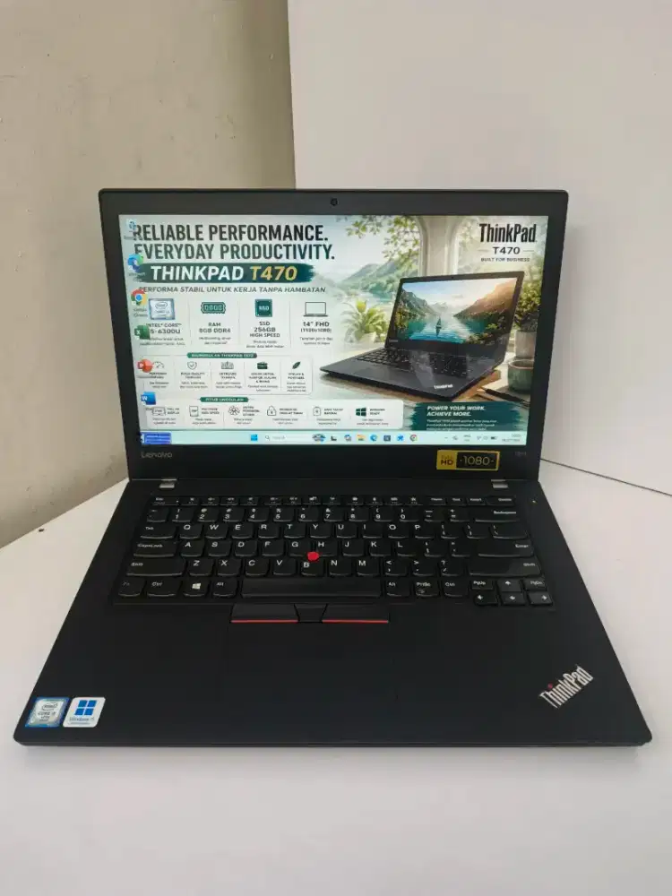ThinkPad T470 Core i5 RAM 8GB SSD 256GB — Laptop Bisnis Awet Win11 Pro