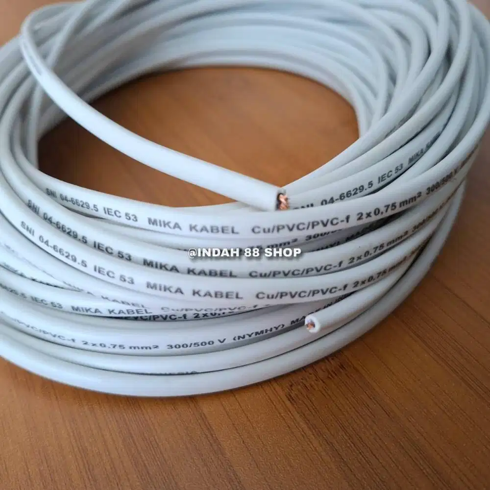 Kabel NYMHY 2 x 0,75mm Oval Gepeng / Kabel Listrik Serabut