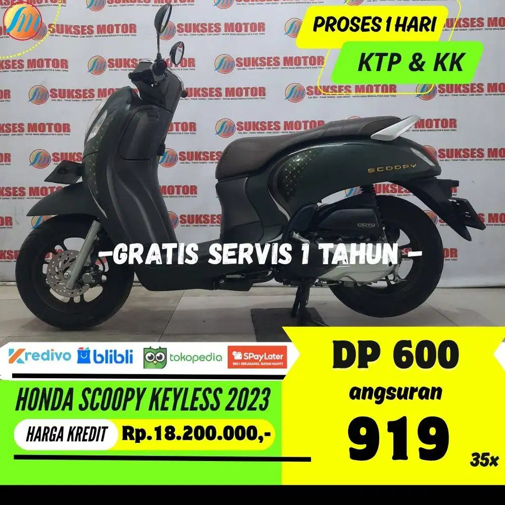 DP 600RIBU ANGSURAN SANGAT RINGAN HONDA SCOOPY KEYLESS 2023 BERGARANSI