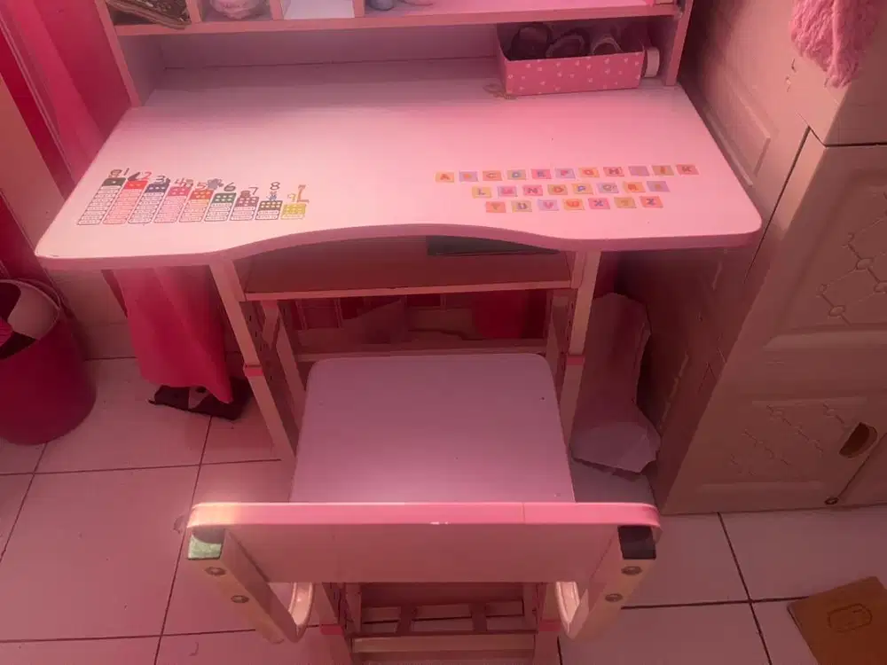 Meja belajar set kursi