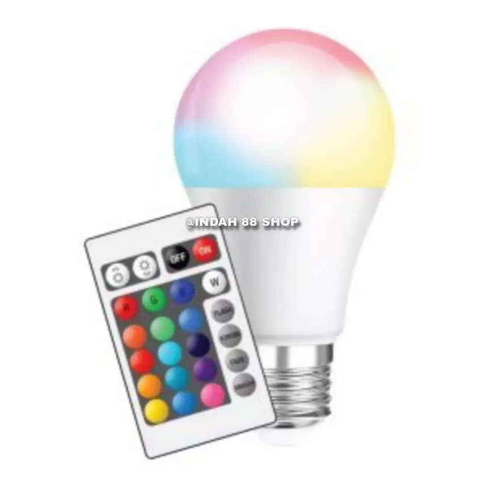 Bola Lampu LED RGB Visero / Bohlam Warna LED + Remote