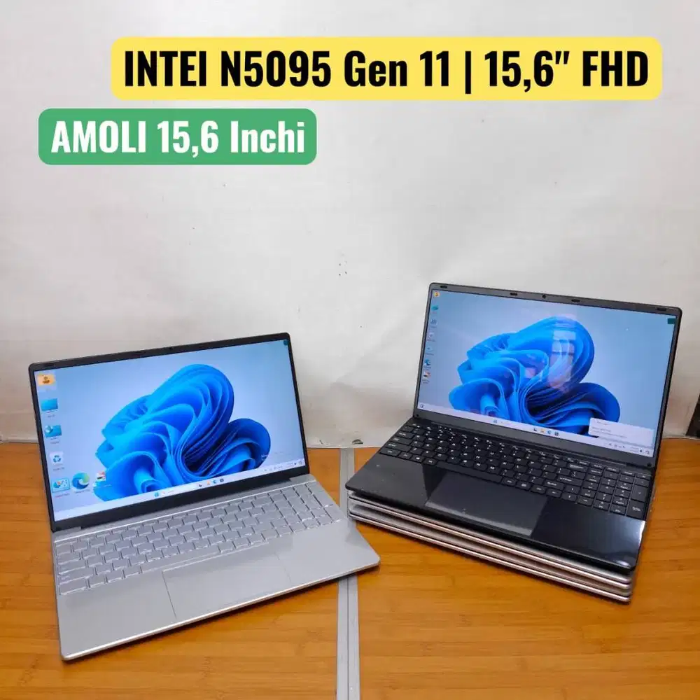 Laptop Baru Merk Amoli Proc Intel N5905 Layar 15,6 FHD