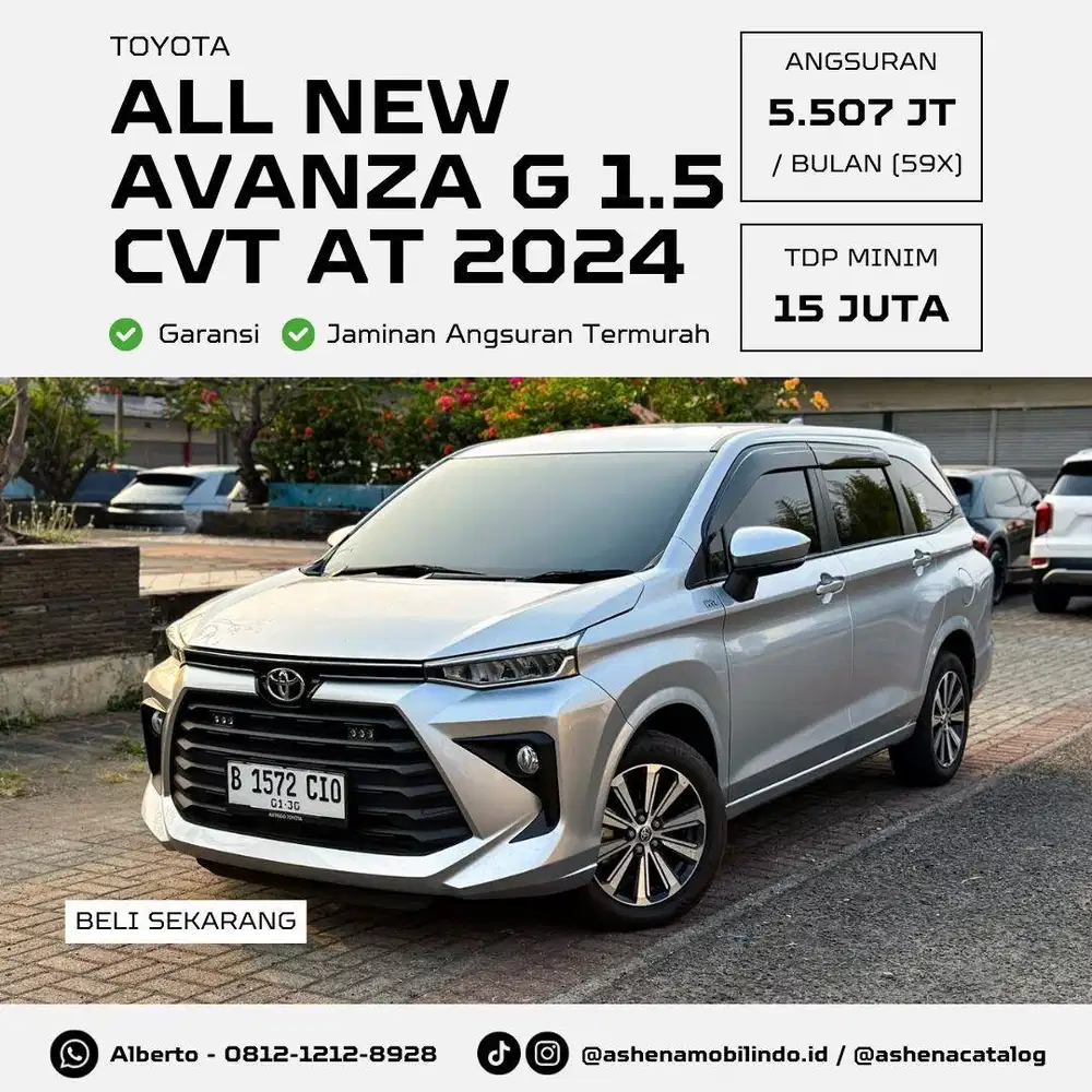 [KM 13RB] All New Avanza G 1.5 CVT AT Silver DP Minim 15jt