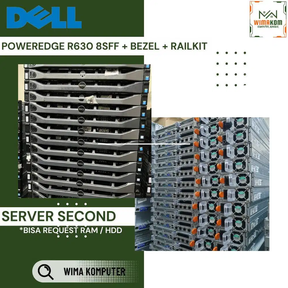 SERVER DELL R630 8 SFF 2x XEON E5-2683V3 56 CORE RAM 128GB SSD 2TB