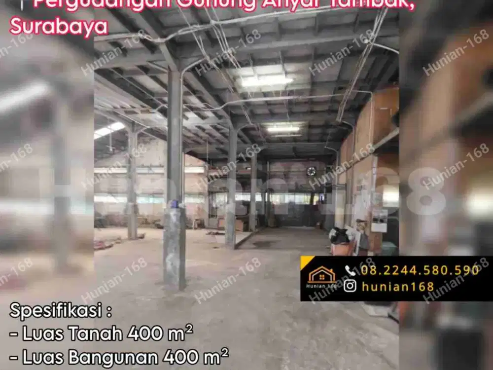 Jual Gudang Tanah Pergudangan Gunung Anyar Tambak Rungkut Industri Surabaya Timur Merr Selatan Kenjeran