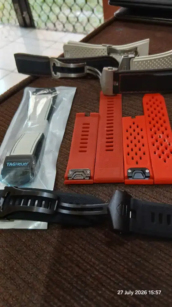 Strap Rubber & Leather Tag Heuer Connected Calibre E4 E3 45mm