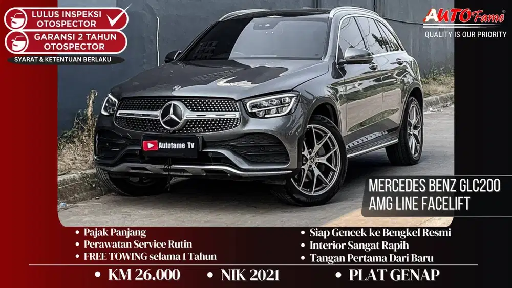 Mercedes Benz GLC200 AMG Line Facelift Selenite Gray On Black NIK 2021