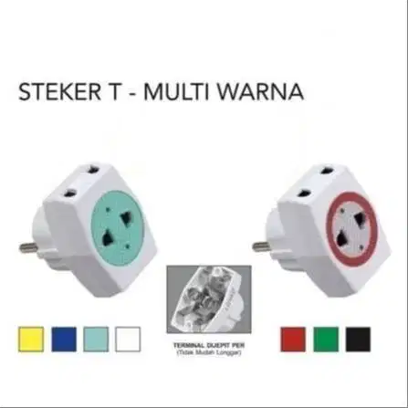 Steker T Multi / Colokan Cabang 3 Gepeng