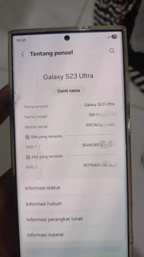 Lcd ORI copotan Samsung S23 Ultra