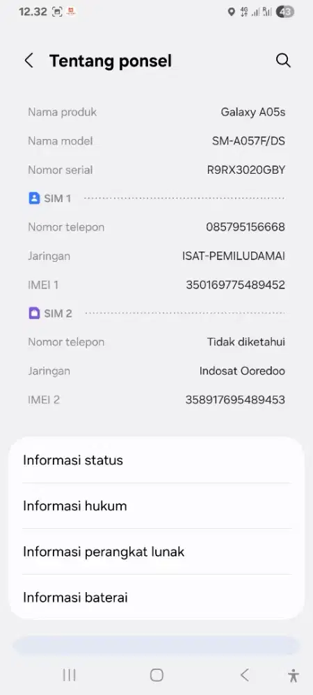 Samsung A05s ram 6/128