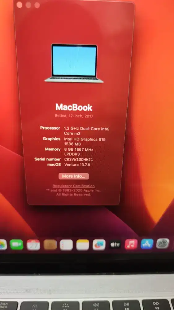 Macbook 12inc retina 2017