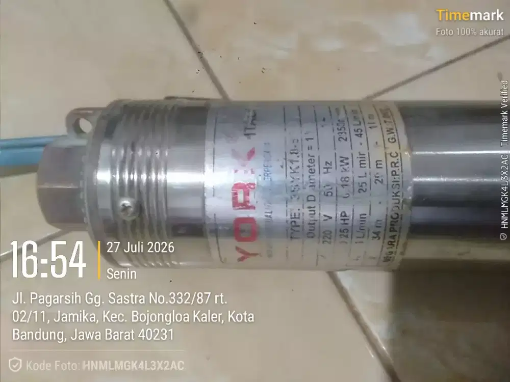 Pompa air Submersible york italy 0.25kp