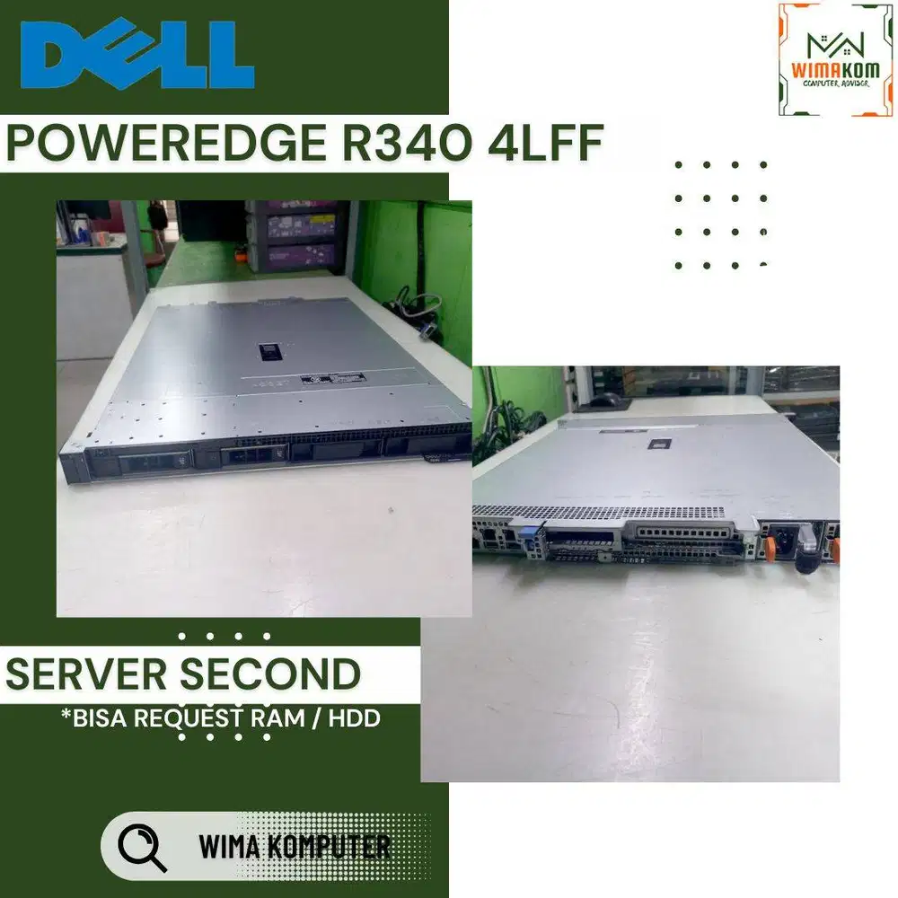SERVER DELL R340 4 LFF Xeon E-2124 4 CORE RAM 16GB SAS 6TB