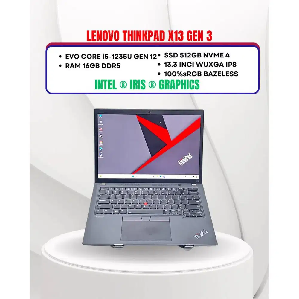 LENOVO THINKPAD X13 GEN 3 CORE I5-1235U RAM 16GB SSD 512GB 13inci WUXG