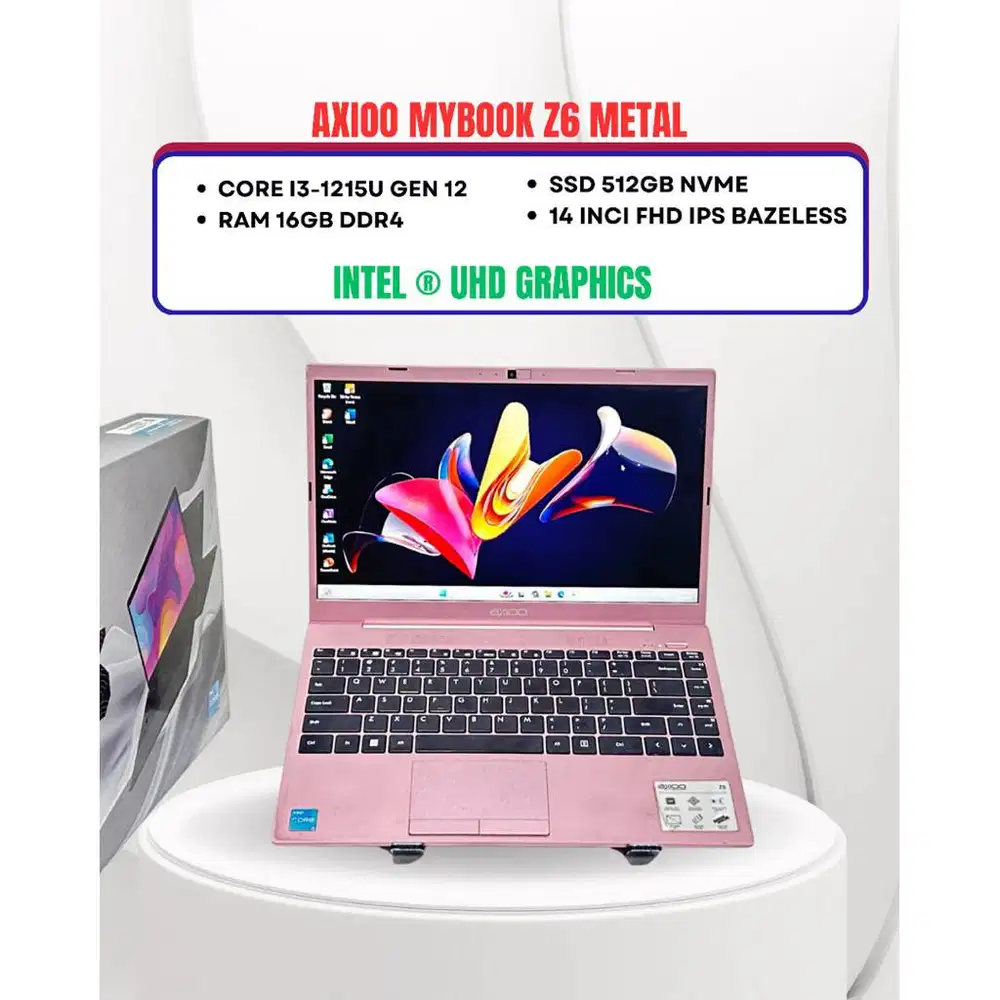 AXIOO MYBOOK Z6 METAL CORE I3-1215U RAM 16GB SSD 512GB 14inci FHD IPS