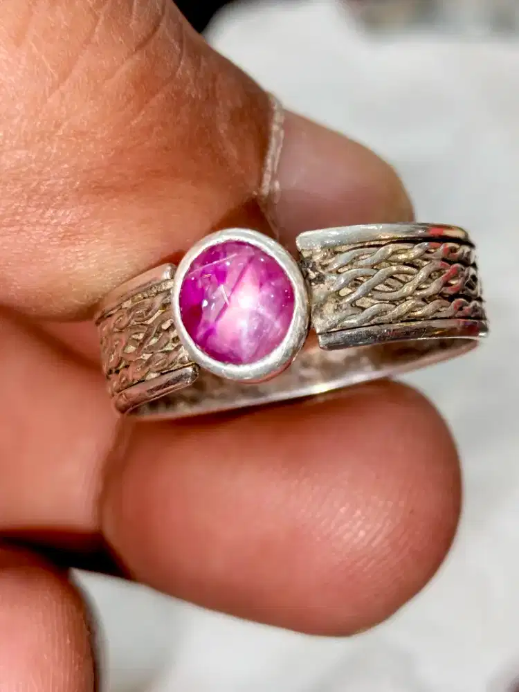 Ruby burma star ring perak