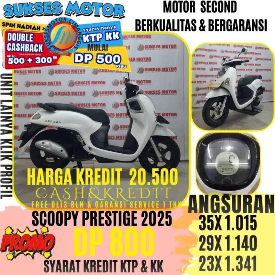 NEW SCOOPY PRESTIGE TAHUN 2025 DP MULAI 500 RIBUAN