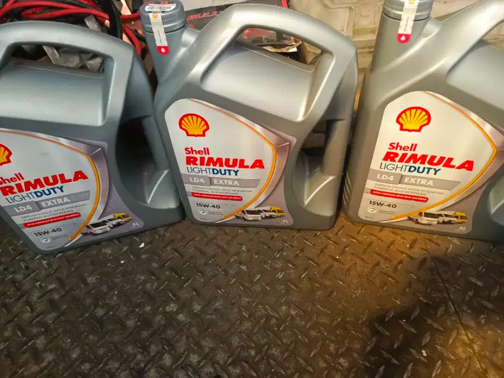Jual oli shell rimula light duty LD4 extra 15W-40  5L ada 3 drigen