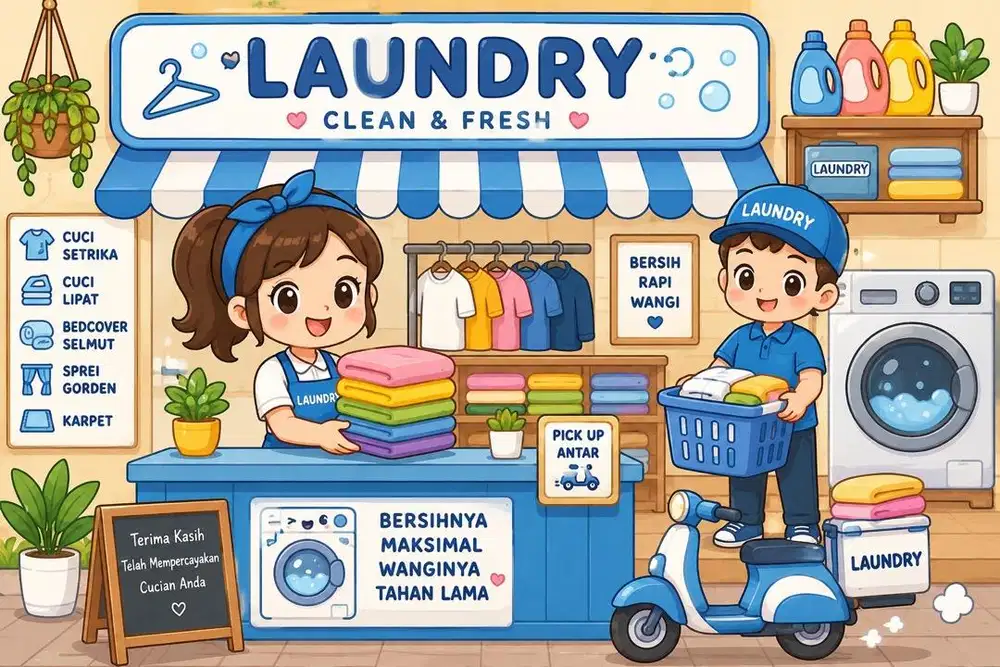 langsung WA! dicari cepat Staff wanita laundry