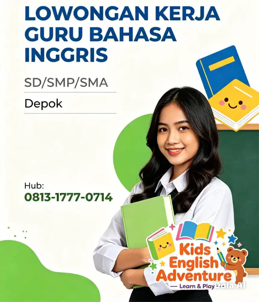 Lowongan guru bahasa inggris kursus SD/SMP,SMA