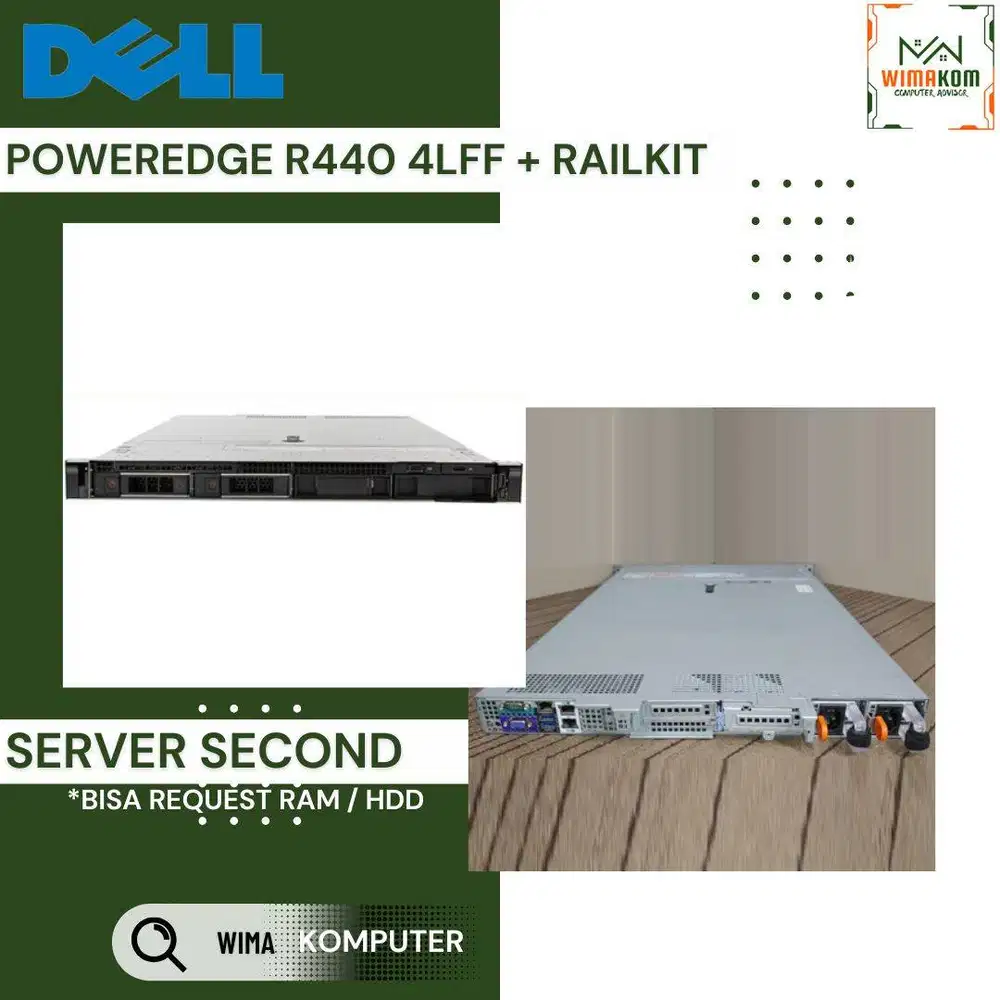 SERVER DELL R440 4 LFF 2x Xeon GOLD 6262 96 CORE RAM 128GB SSD 1.6TB