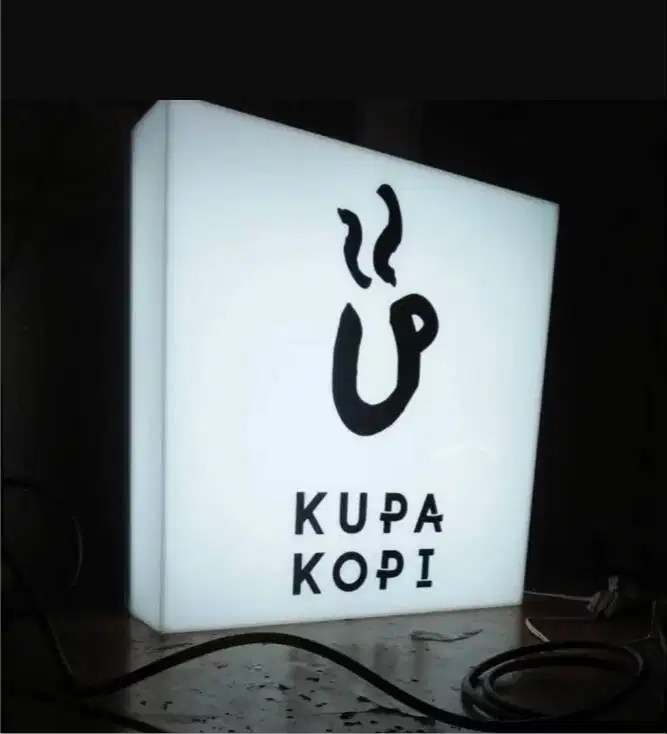 Neon box sign papan nama menu huruf timbul letter & Aneka Stiker Toko