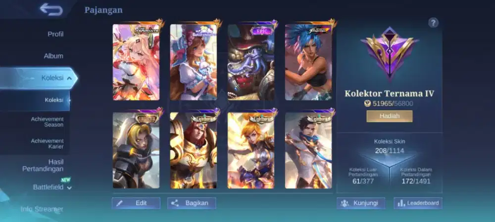 Akun ml ex glory