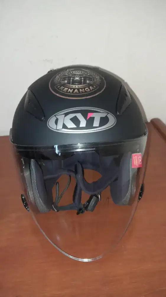 Helm halface KYT Galaxy Flat Double Visor