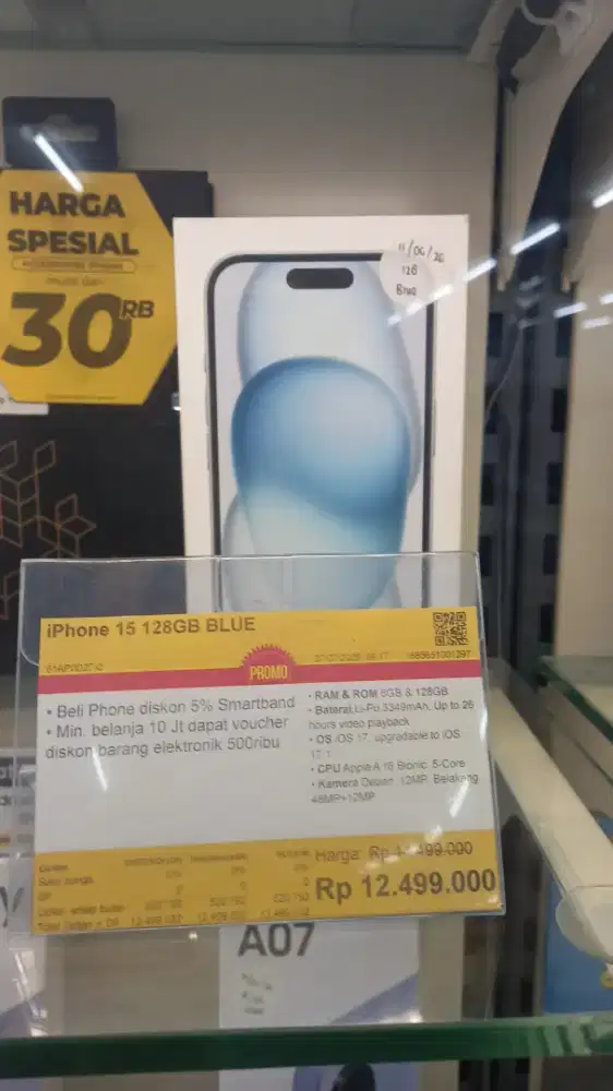 PROMO CICILAN BUNGA 0% HOME CREDIT ( IPHONE 15 128GB )