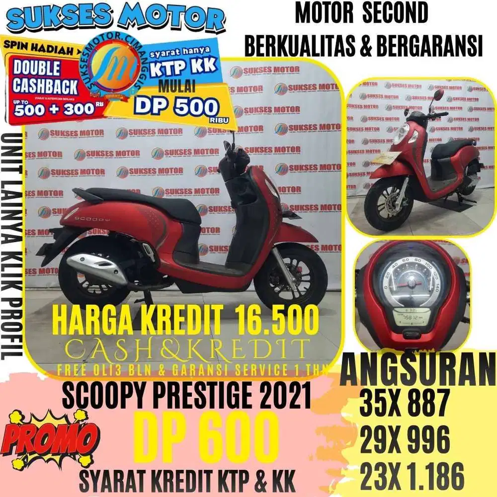 SCOOPY PRESTIGE TAHUN 2021 DP MULAI 500 RIBUAN