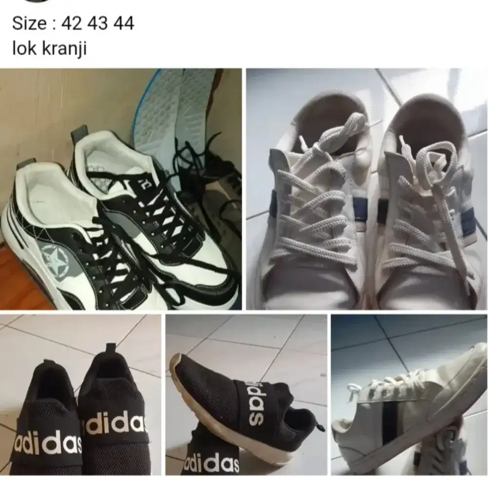Sepatu second no minus
