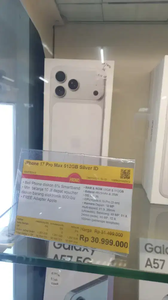 PROMO CICILAN BUNGA 0% HOME CREDIT ( IPHONE 17 PRO MAX 512GB )