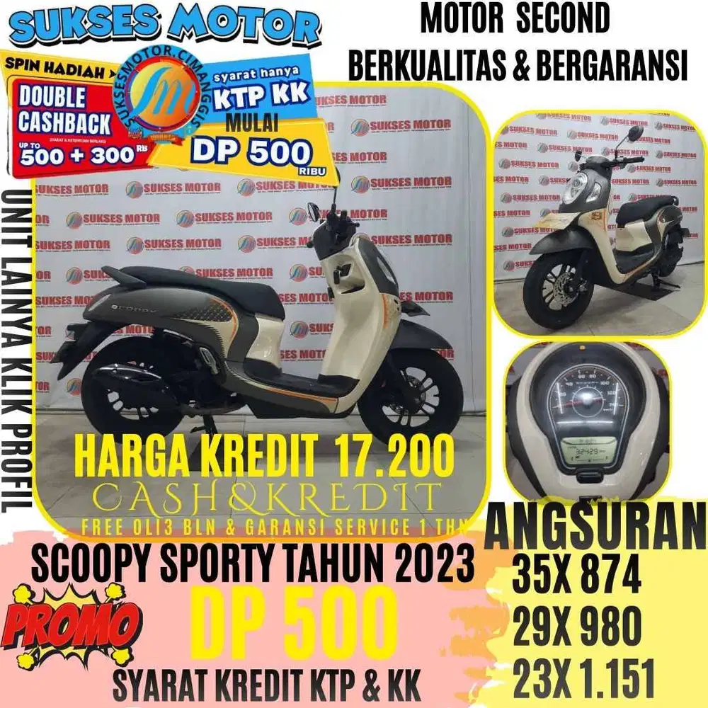 SCOOPY SPORTY TAHUN 2023 DP MULAI 500 RIBUAN BERGARANSI