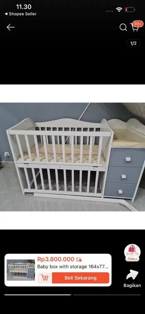 Jual box bayi bekas