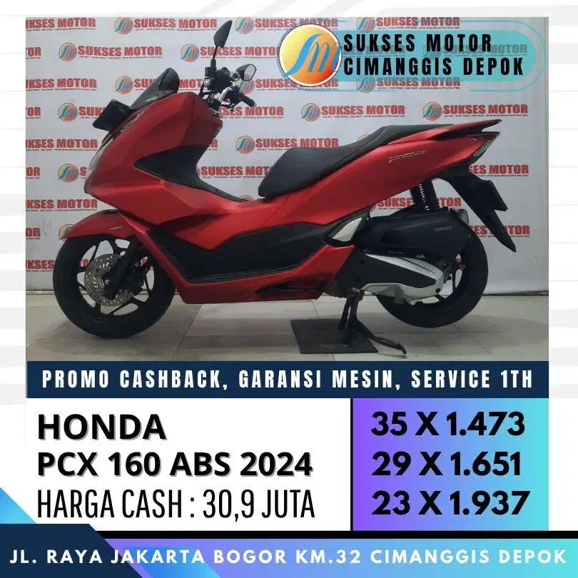 HONDA NEW PCX 160 ABS 2024 CASH KREDIT PROMO POTONGAN DP UP TO 300