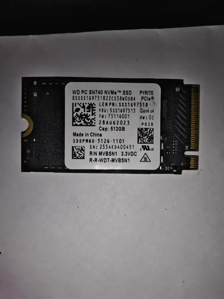 SSD Nvme WD SN740 512GB gen4