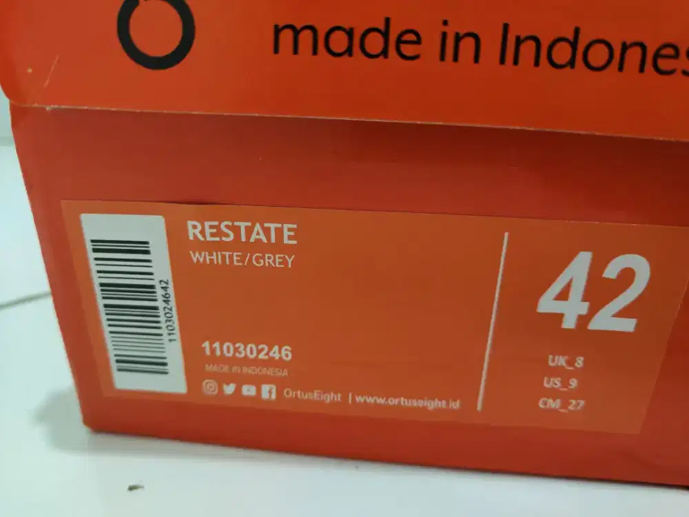 Ortuseight restate white grey 42