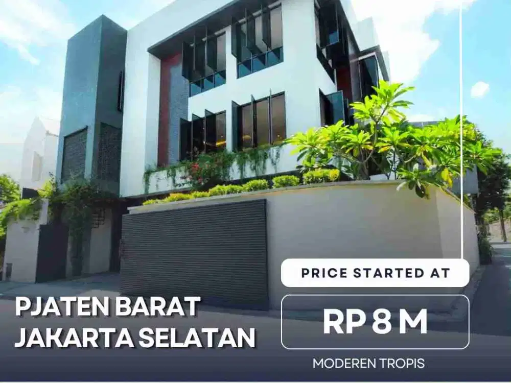 RUMAH MEWAH SEMI FURNISH DESAIN TROPICAL RESORT, JAKARTA SELATAN