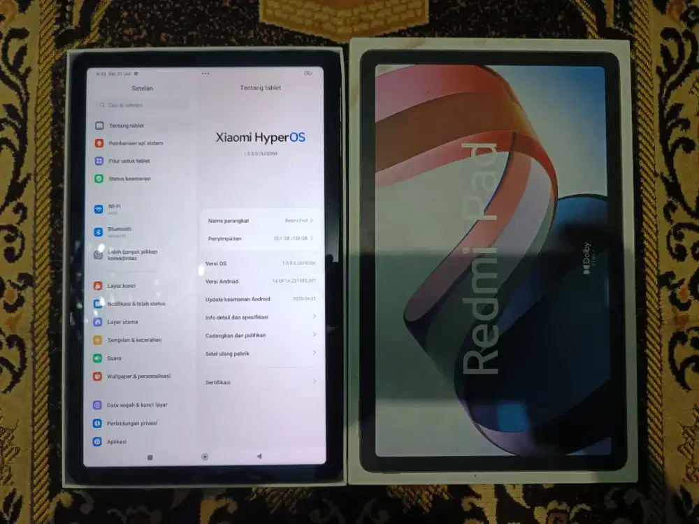 Xiaomi Redmi Pad 6+6/128GB Fullset ( Bukan Seri SE )