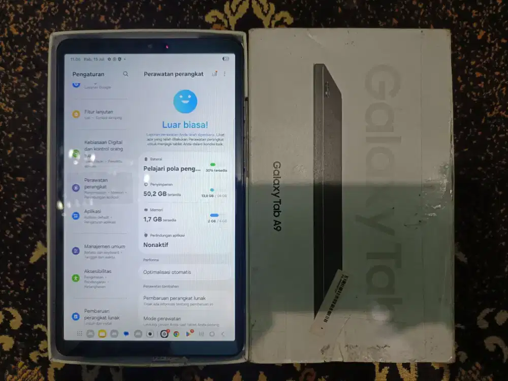 Samsung Galaxy Tab A9 4+4/64GB Fullset ( Wifi Only )