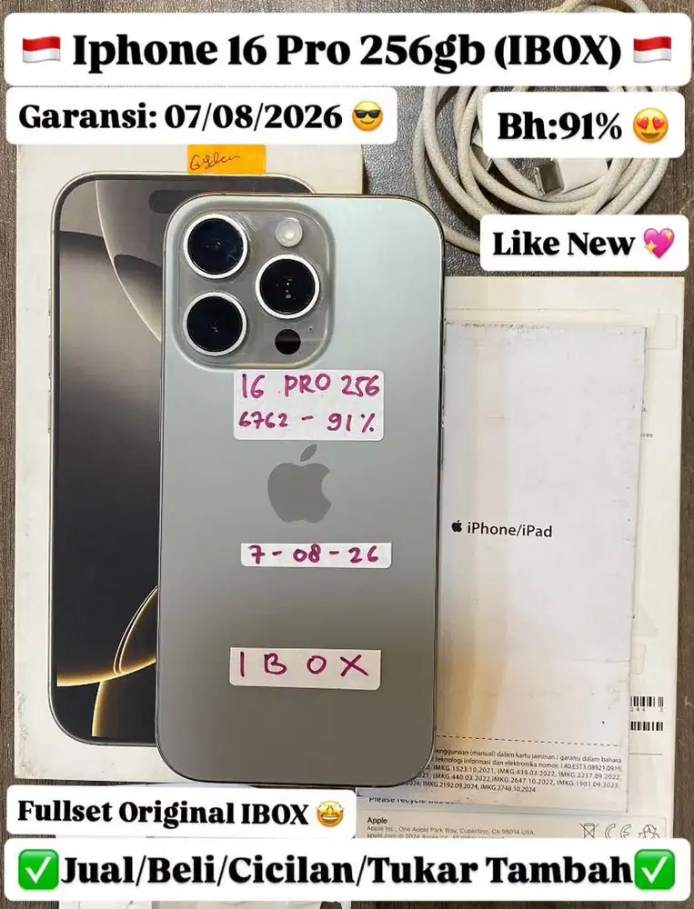 Iphone 16 Pro 255 Gb Natural Titanium Ibox resmi