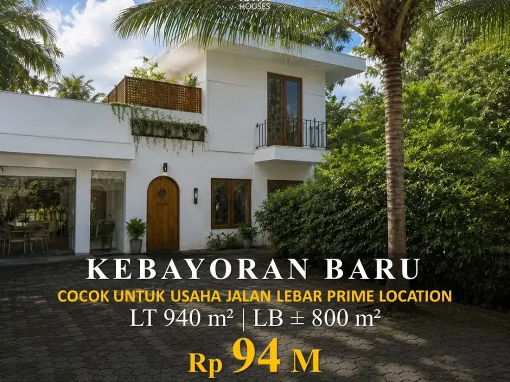Dijual Tanah + Bangunan Komersil 940M2 Jalan Lebar Kebayoran Baru 94 M