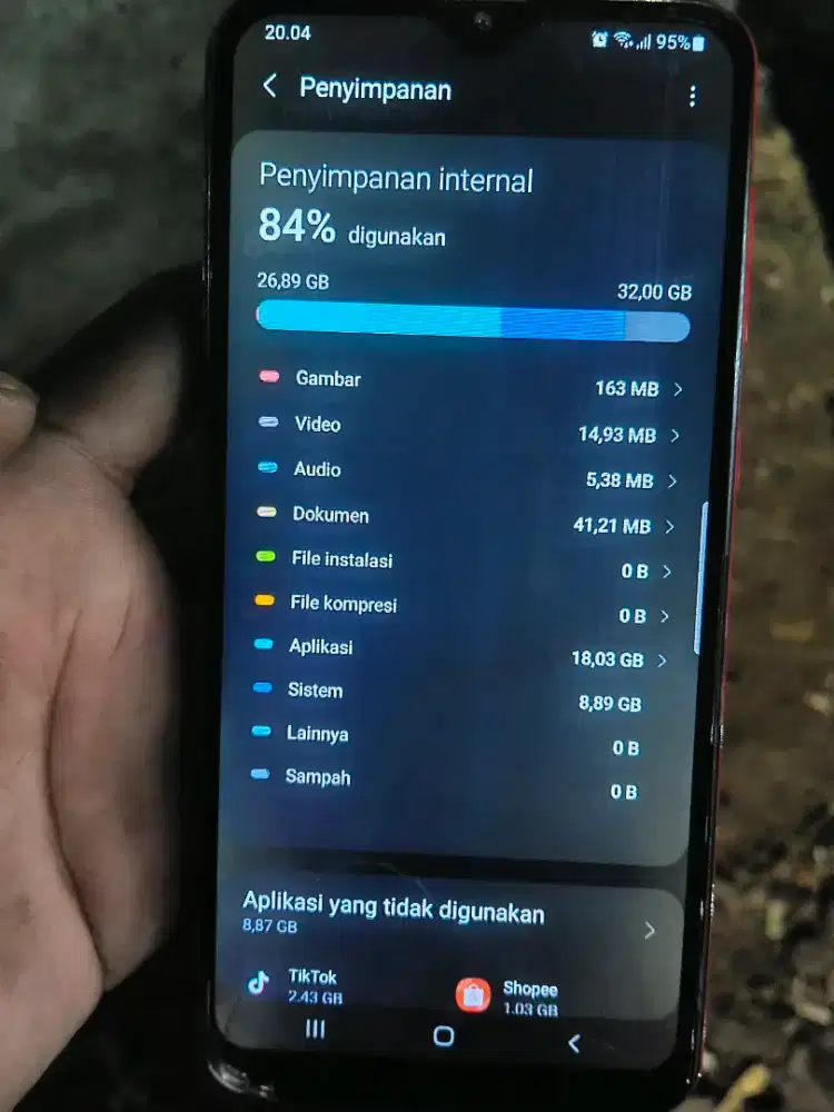 Samsung a20 minus lcd ram3/32