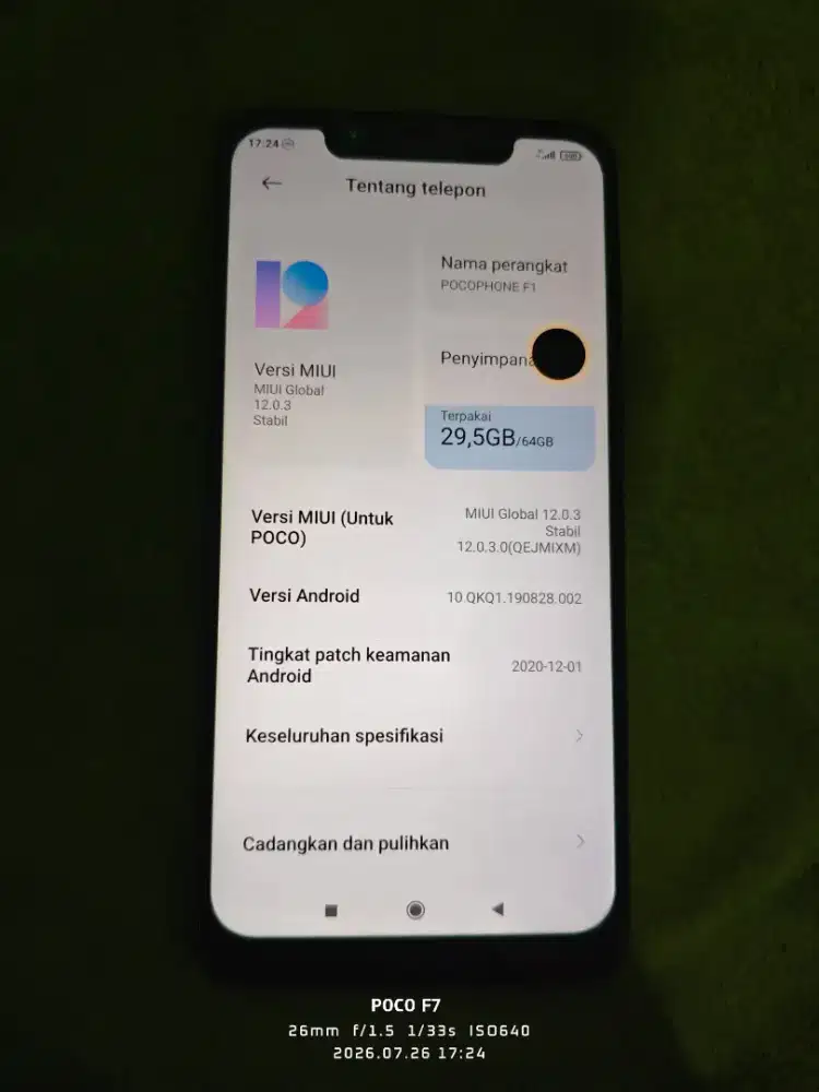 Poco F1 6/64 UBL twrp orangefox rom miui ori strong integrity